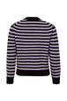Striped Long-Sleeved Crew Neck Sweater Striped black/lilac back view