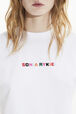 T-shirt coton multicolore signature femme Blanc vue de détail 2
