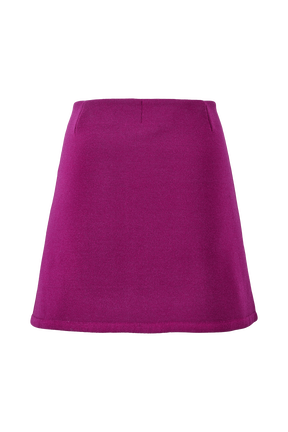 Mini jupe maille milano femme Fuchsia vue de dos