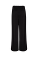 Women Viscose Loose-Fit Trousers Black back view