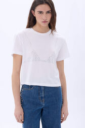 Short-sleeve trompe l'oeil t-shirt White details view 2