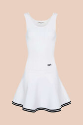 Women Tailored Tank Dress White front view