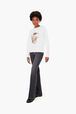Sweatshirt crop photos sonia rykiel Blanc vue portée de face