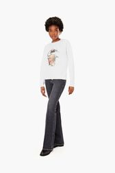 Sweatshirt crop photos sonia rykiel Blanc vue portée de face