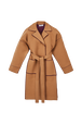 Manteau double face laine femme Beige vue de face