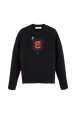 Women May 68 Intarsia Wool Sweater Black front view