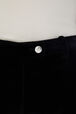 Velvet cigarette trousers Black details view 2