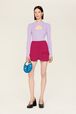 Women Plain Front Keyhole Top Lilac details view 3