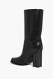Bottes mi-hautes en cuir noir Noir vue de détail 2