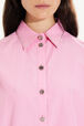 Striped poplin shirt Ecru/pink details view 1