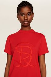 T-shirt jersey de coton femme Rouge vue de détail 2