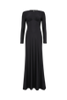 Robe longue en jersey Noir vue de face
