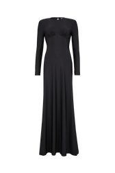 Jersey maxi dress Black front view