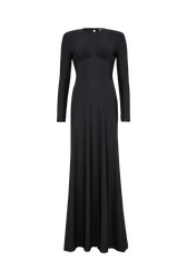 Jersey maxi dress Black front view
