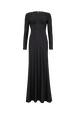 Jersey maxi dress Black front view