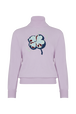 Pull col roulé à manches longues Lilas vue de face