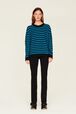 Women Big Poor Boy Striped Sweater Striped black/pruss.blue details view 5