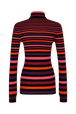 Pull rayée col roulé en laine Raye multico vue de dos