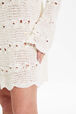 Robe courte rayures ajourées femme Raye ecru/blanc vue de détail 2