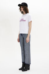 Short-Sleeved Crew-Neck Cotton Jersey T-Shirt White details view 1