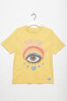 BONTON x Sonia Rykiel Printed Cotton Girl Oversized T-shirt Yellow details view 5
