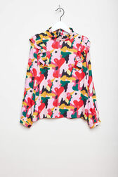 Blouse fille viscose Rouge vue de face