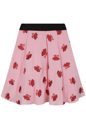 Jupe fille crêpe Rose vue de dos