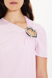 Top manches courtes en jersey Doll pink vue de détail 1