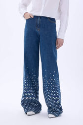 Pantalon en jean à studs Bleu studs vue de détail 1