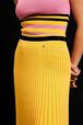 Women Ribbed Knit Long Skirt Orange details view 2