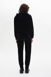 Pantalon de jogging en velours Noir vue portée de dos