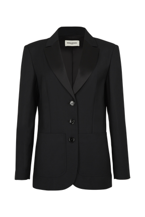 Cool Wool Blazer Black front view