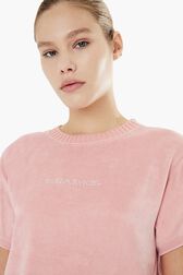 T-shirt velours rykiel Rose vue de détail 2