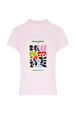 T-shirt coton femme Baby rose vue de face