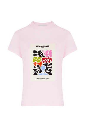 Women Cotton T-Shirt Baby pink front view