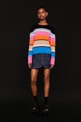 Pull rayures brossées femme Multico raye vue de détail 3