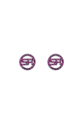 Ear chip pink Precious pin Claret front view