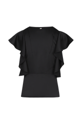 Chiffon blouse Black back view