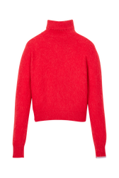 Col roulé mohair femme Rouge vue de dos