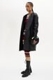 Shearling and Leather Straight-Cut Reversible Coat Black details view 1
