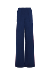 Knitted sweatpants Navy front view