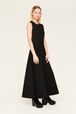 Robe longue bicolore femme Noir vue de détail 3