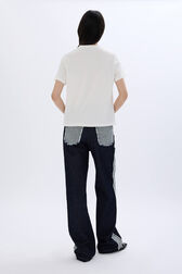 T-shirt porte-clés Rykiel Blanc vue portée de dos
