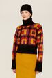 Women May 68 Jacquard Turtleneck Multico crea details view 2