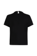 T-shirt manches courtes strassé et brodé en jersey Multico raye crea vue de dos