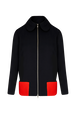 Women Gabardine Jacket Black front view