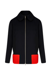Veste gabardine femme Noir vue de face