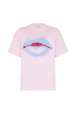 Short-sleeved crew-neck t-shirt in cotton jersey Doll pink front view
