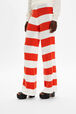Women Two-Coloured Striped Openwork Trousers Striped coral/ecru details view 1