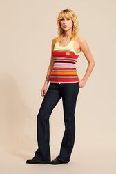 Débardeur logo Sonia Rykiel colorblock femme Rouge vue de détail 1